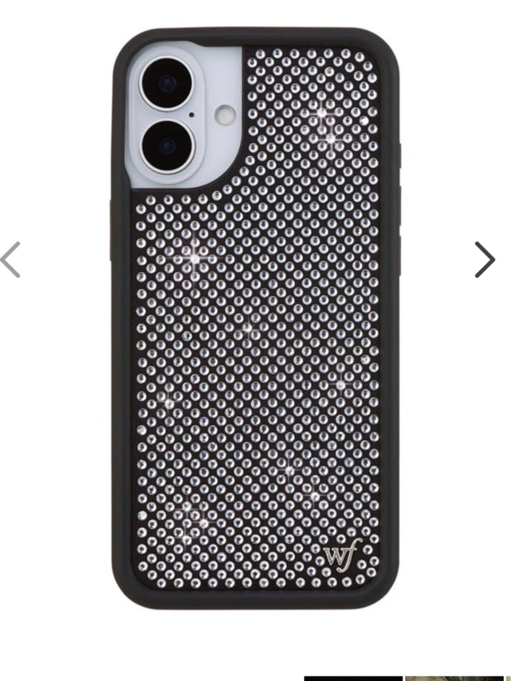 Wildflowers Black Rhinestone Phone 16 plus Case